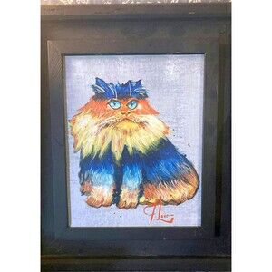 Bayou Rainbow Cat Framed 8x10 Frank Love 1982 Miami OK